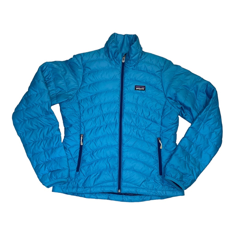 Patagonia Women's Packable Goose Down Jacket in Blue